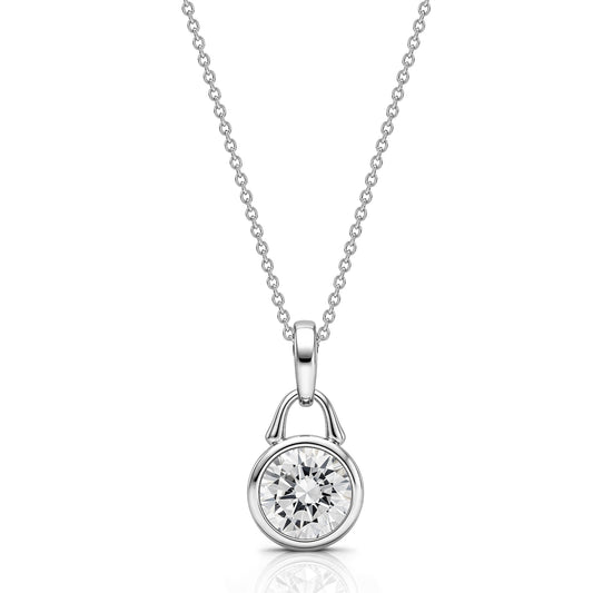 TreasureLock 2.0 ct Lab-Grown Round Diamond Pendant