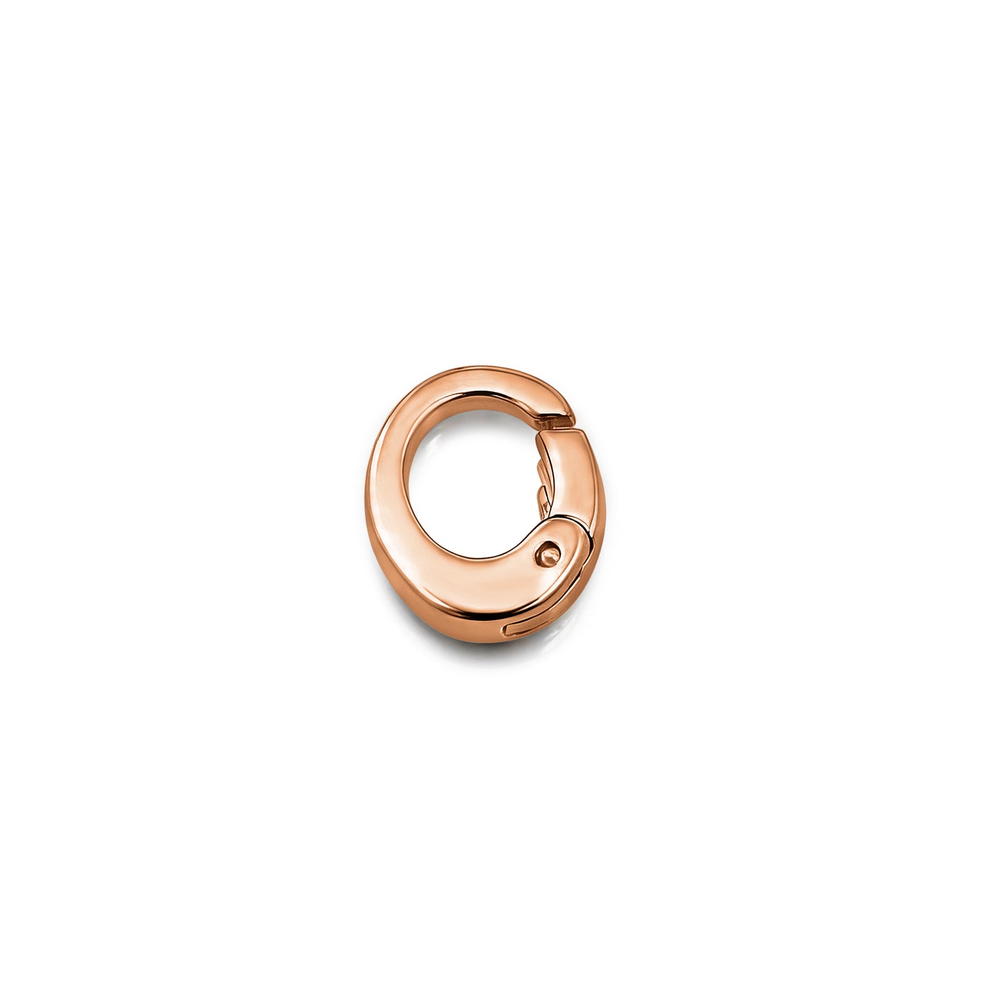 14k rose gold oval clasping link