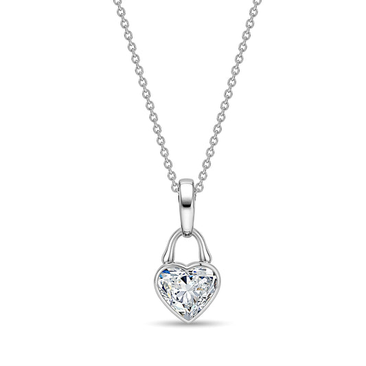TreasureLock 1.0 ct Lab-Grown Heart Diamond Pendant