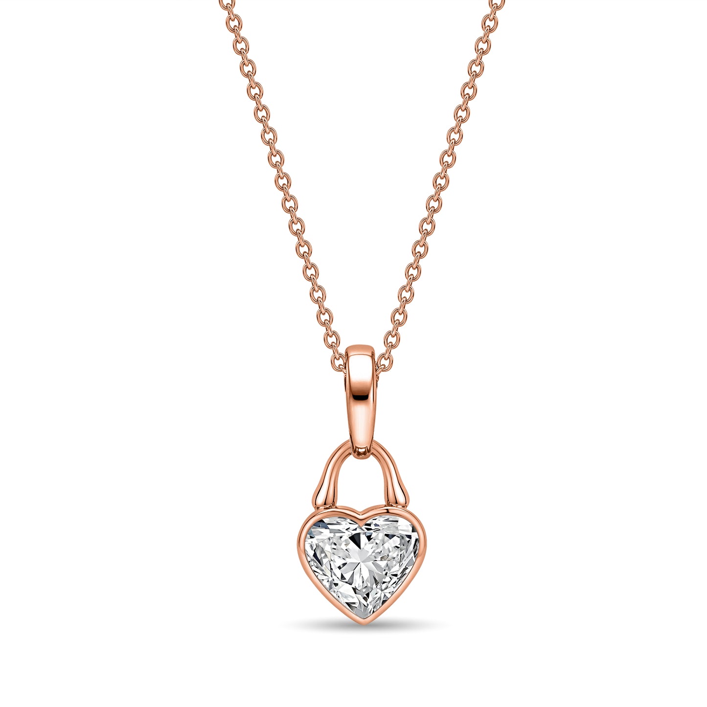 TreasureLock 1.0 ct Lab-Grown Heart Diamond Pendant