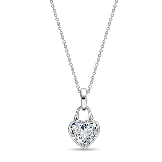 TreasureLock 2.0 ct Lab-Grown Heart Diamond Pendant