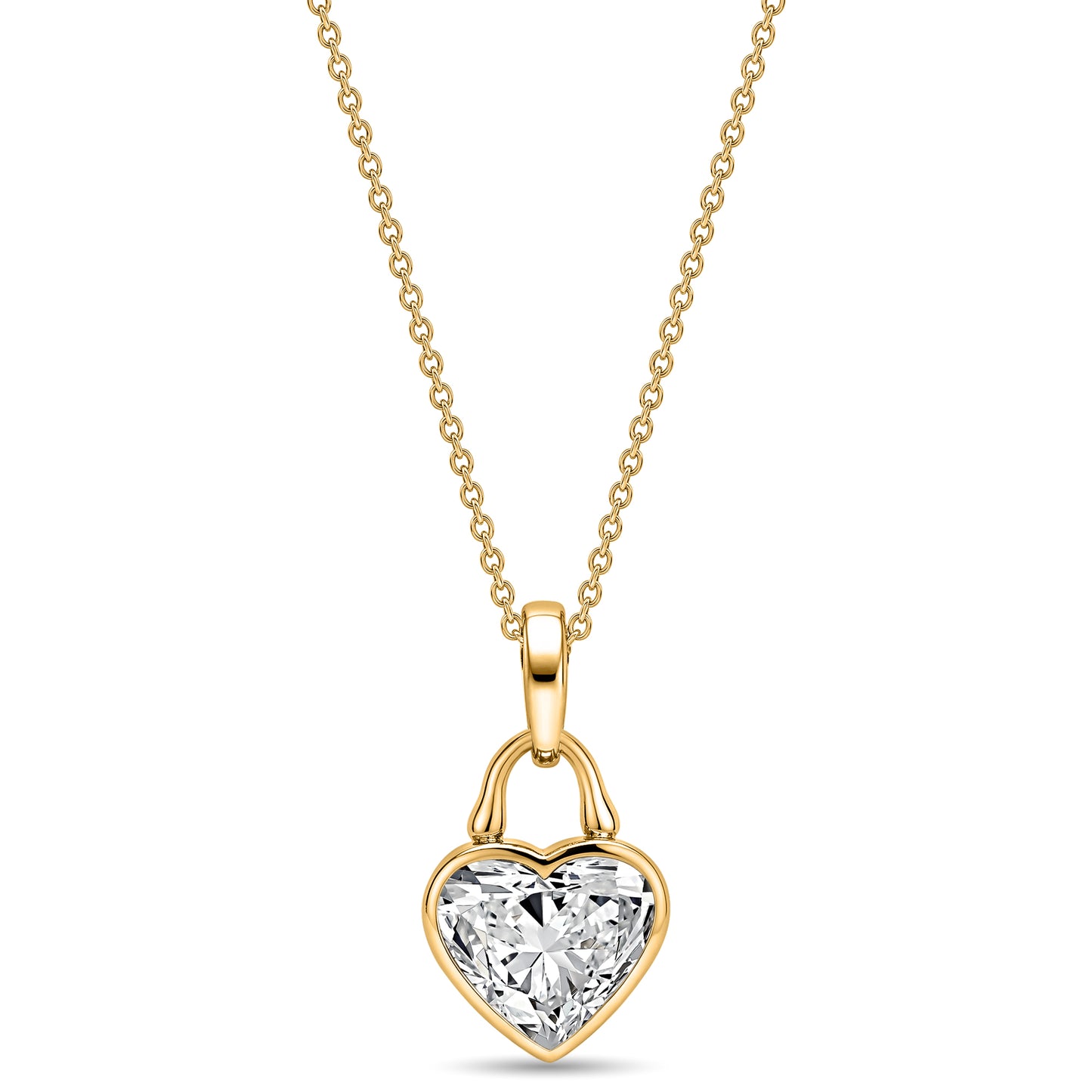 TreasureLock 3.0 ct Lab-Grown Heart Diamond Pendant