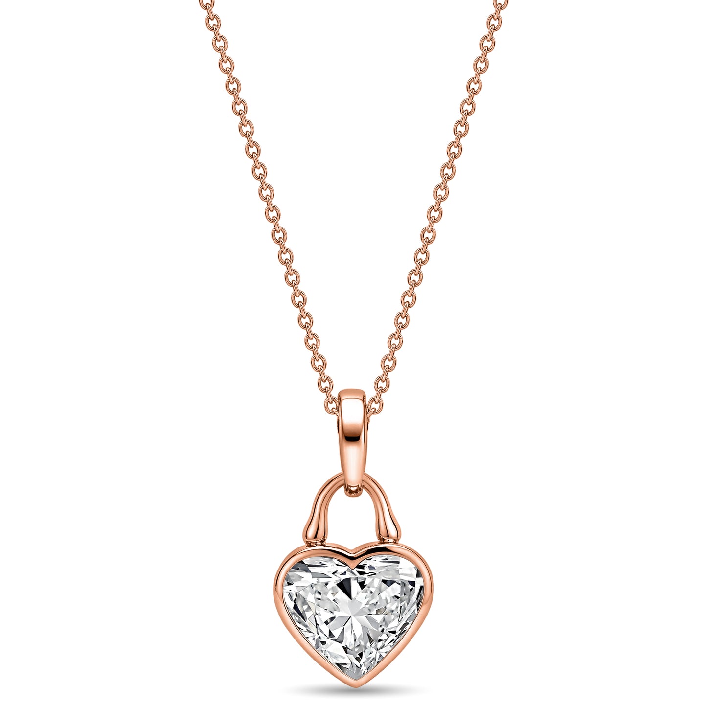 TreasureLock 3.0 ct Lab-Grown Heart Diamond Pendant