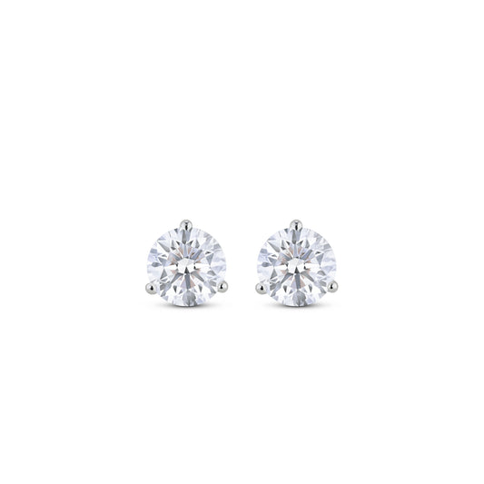 LIGHTBOX Lab-Grown Diamond 1ct. tw. Round Brilliant Solitaire 14k Gold Studs