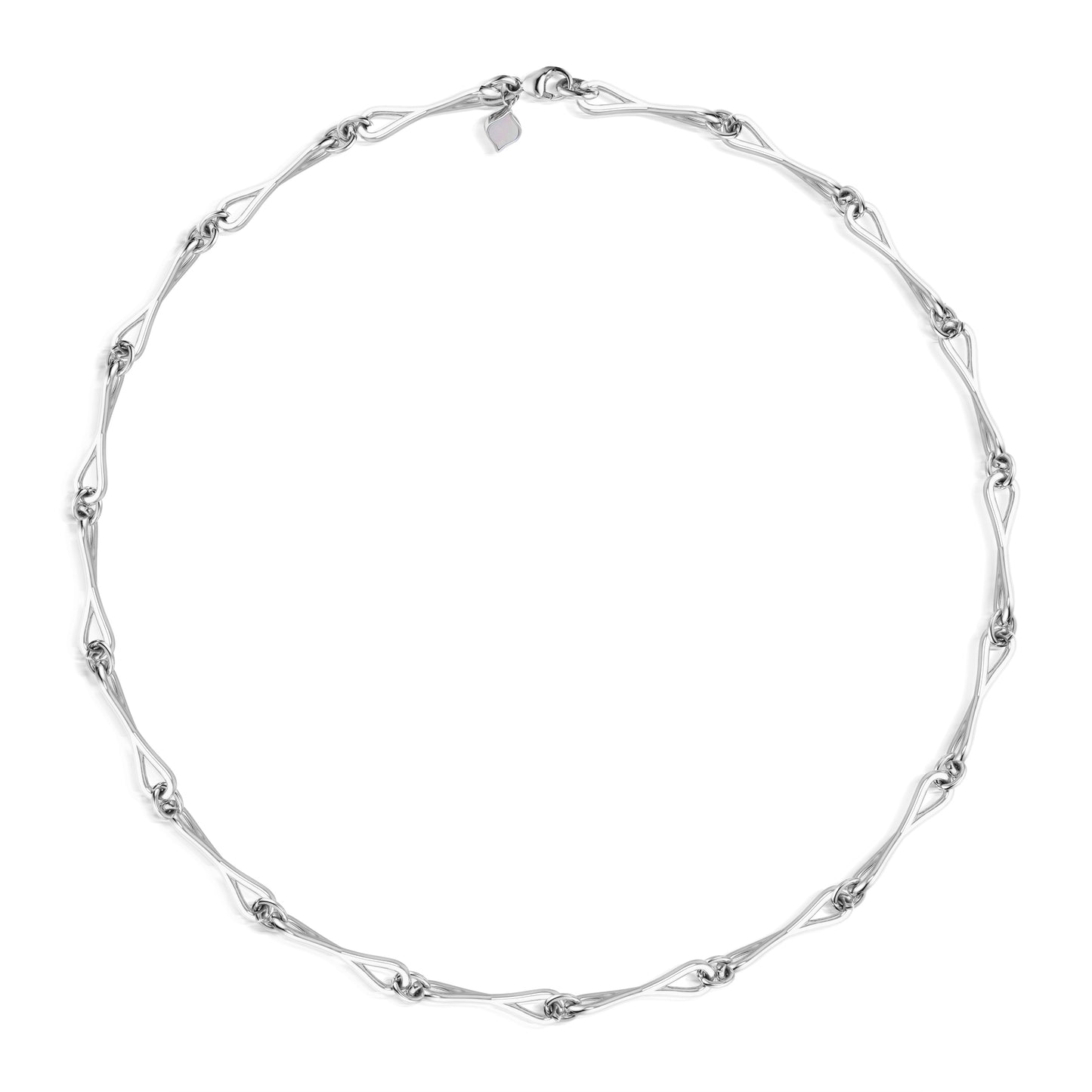 WaterDrop Large Link Necklace in Sterling Silver