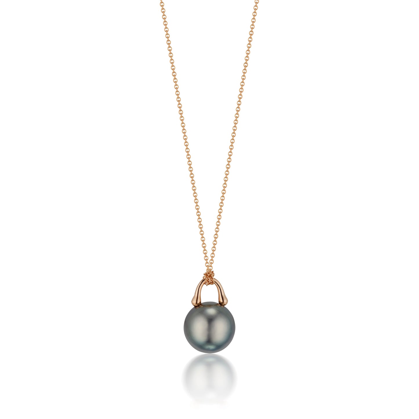 TreasureLock Tahitian Pearl Pendant 8-9mm in Rose Gold