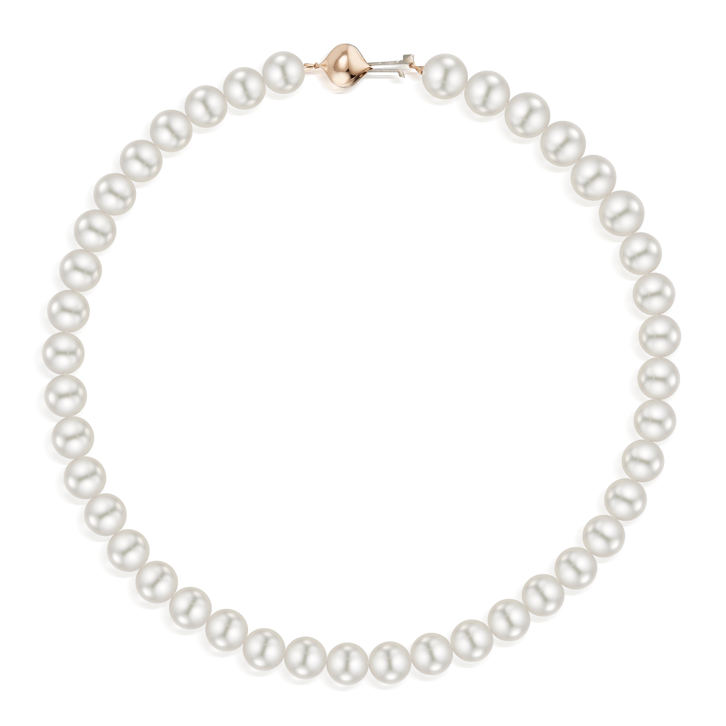 Australian South Sea Oval Pearl Necklace in Rose Gold – Roseate Jewelry