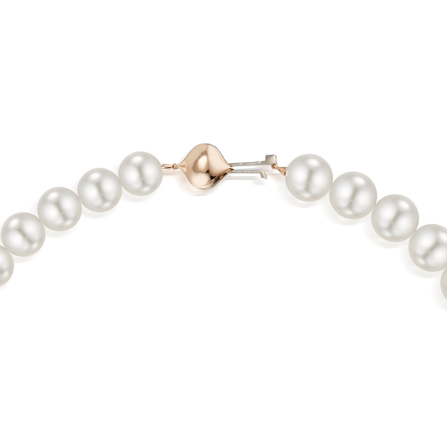 Australian South Sea Oval Pearl Necklace in 18k Rose Gold