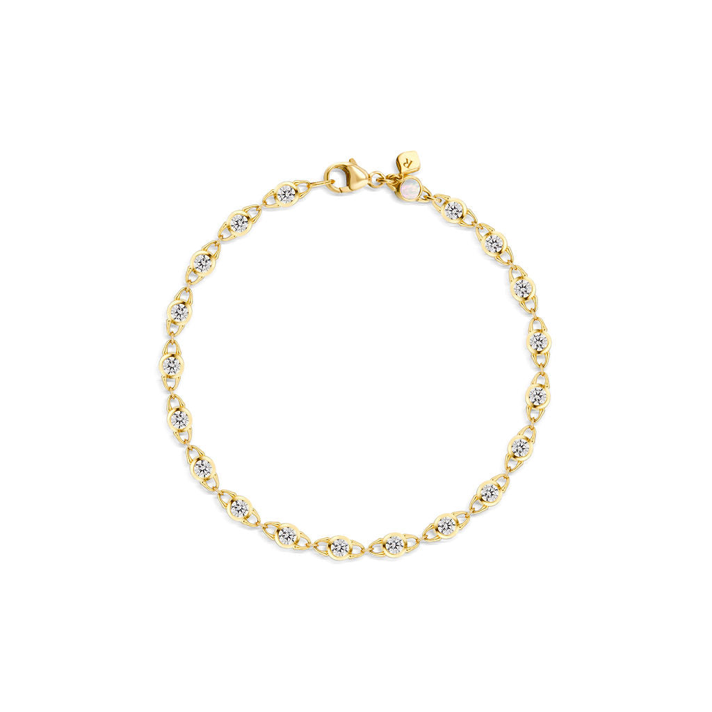 TreasureLock Lab-Grown Diamond Bracelet in 18k Yellow Gold 3.5 Carats