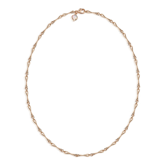 WaterDrop Medium Link Necklace in Rose Gold