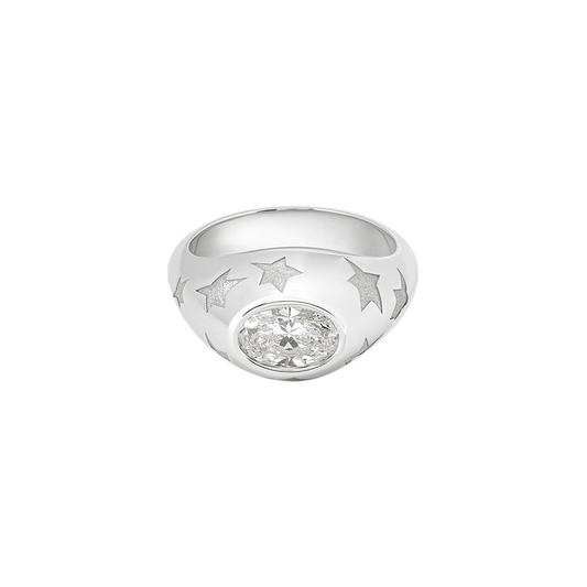 Angela Cummings Star Ring, 1.0 ct Lab-grown Diamond