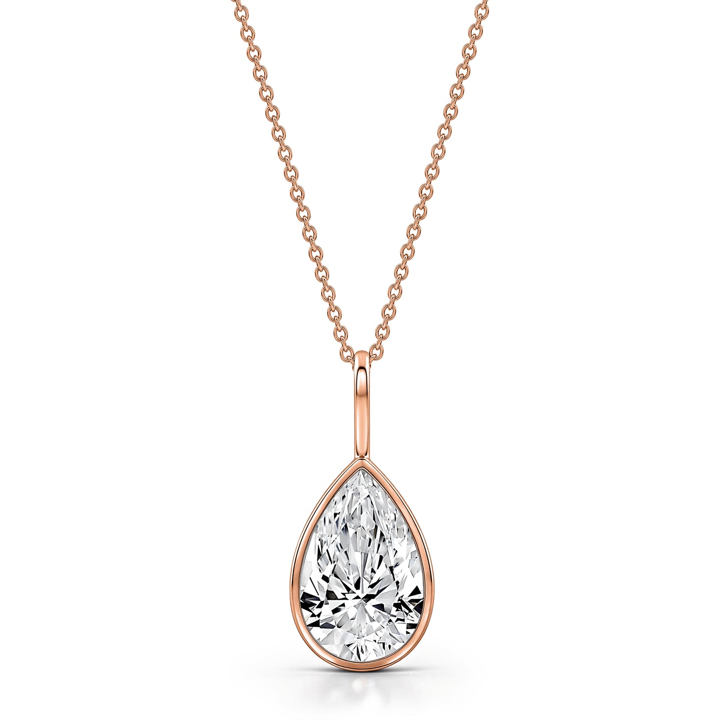 WaterDrop 3.0 ct Lab-Grown Pear Diamond Pendant