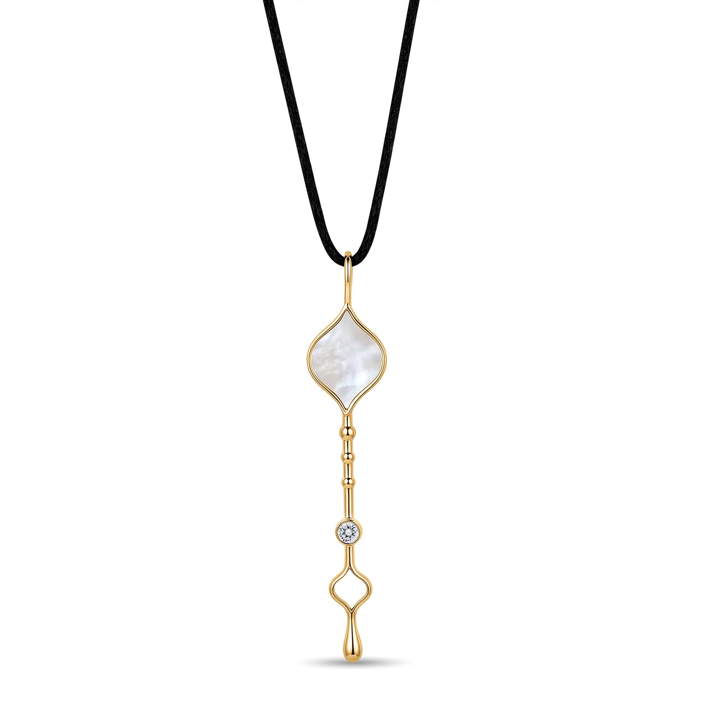 Unity Wand Pendant in 18k Yellow Gold