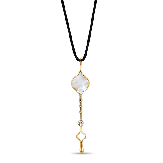Unity Wand Pendant in 18k Yellow Gold