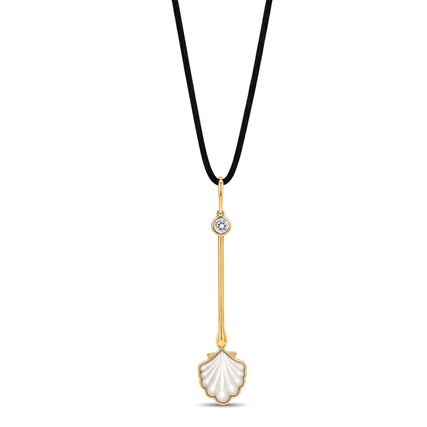 Water Wand Pendant in 18k Yellow Gold