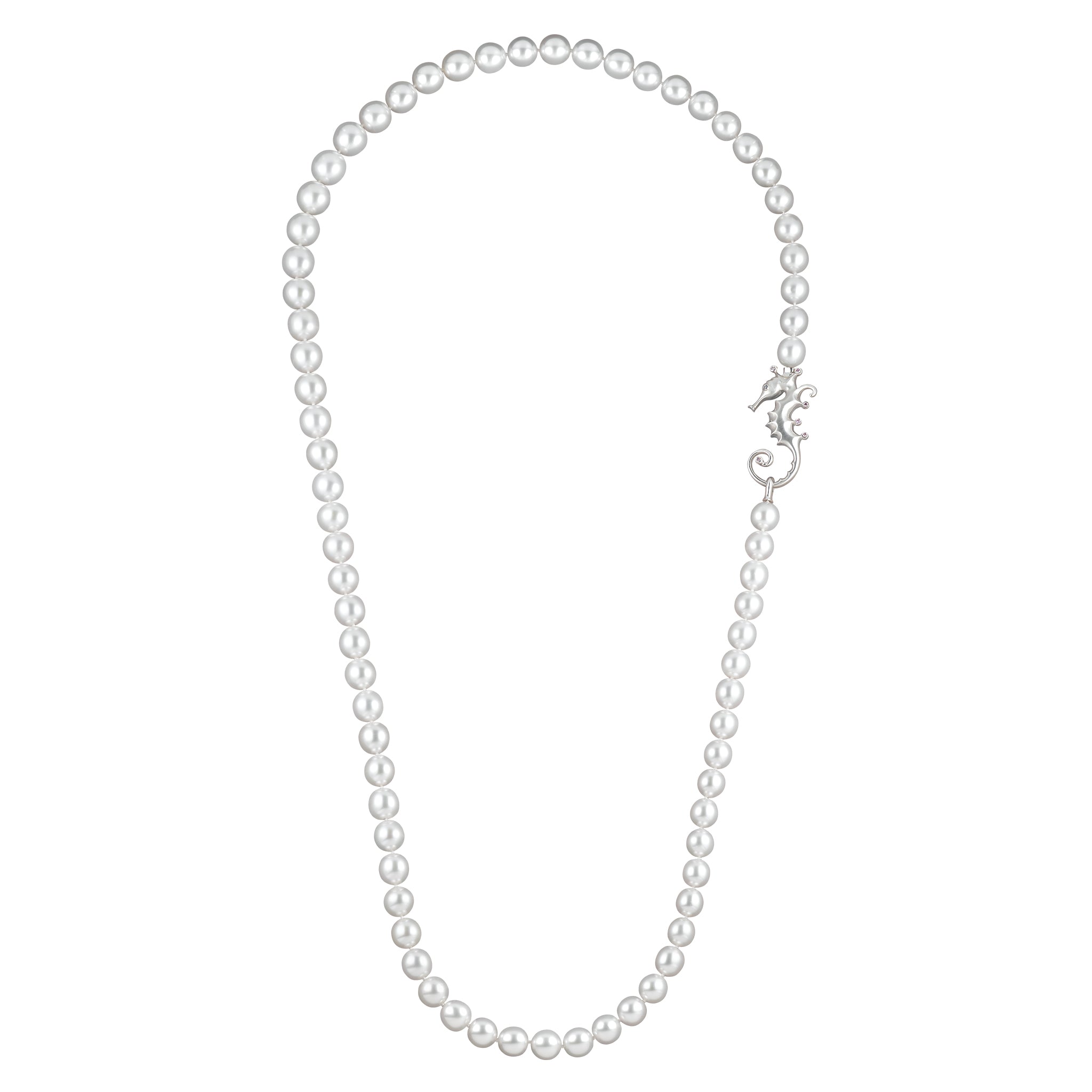 Angela Cummings Seahorse Convertible Necklace in Platinum and