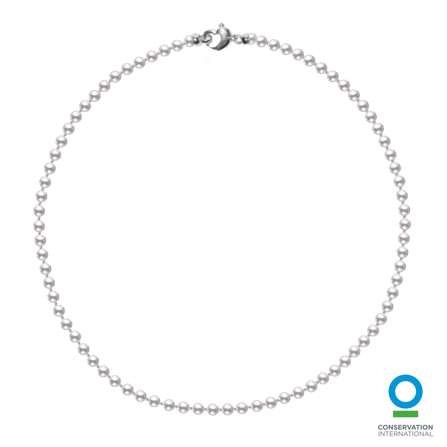 Akoya Mini 4.0-5.0mm White Pearl Strand with Sterling Silver Heart Clasp