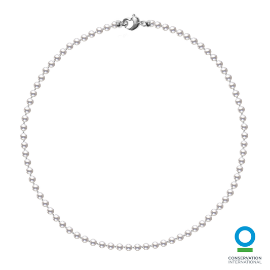 Akoya Mini 4.0-5.0mm White Pearl Strand with Sterling Silver Heart Clasp