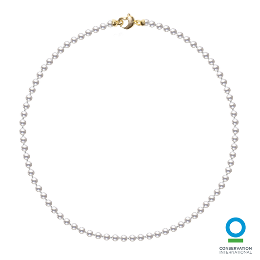 Akoya Mini 4.0-5.0mm White Pearl Strand with 14k Yellow Gold Heart Clasp