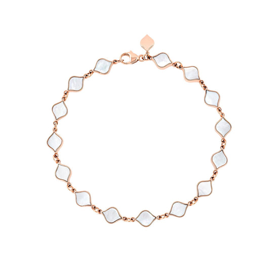 Unity Mother-of-Pearl Bracelet 7mm in 14k SMO Rose Gold