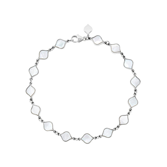 Unity Mother-of-Pearl Bracelet 7mm in Sterling Silver