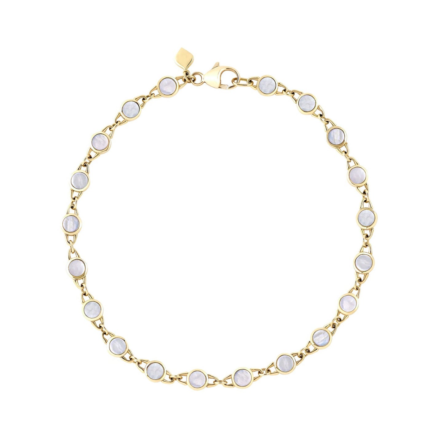TreasureLock Mother-of-Pearl Bracelet 3mm in 18k Yellow Gold