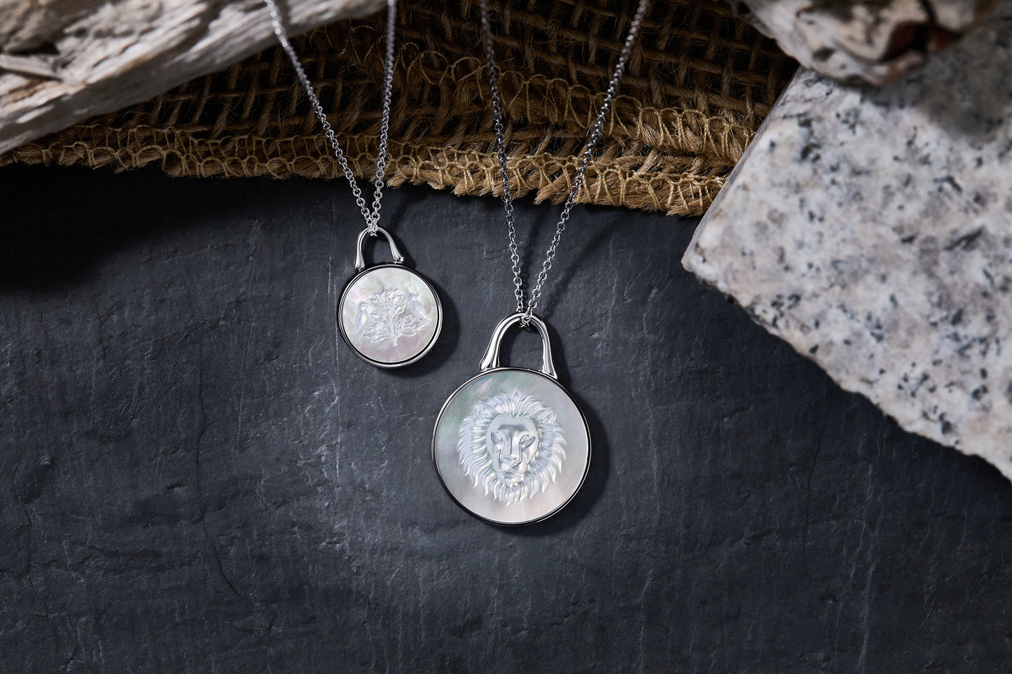 TreasureLock Tree of Life Pendant 12mm in Sterling Silver and Mother-of-Pearl