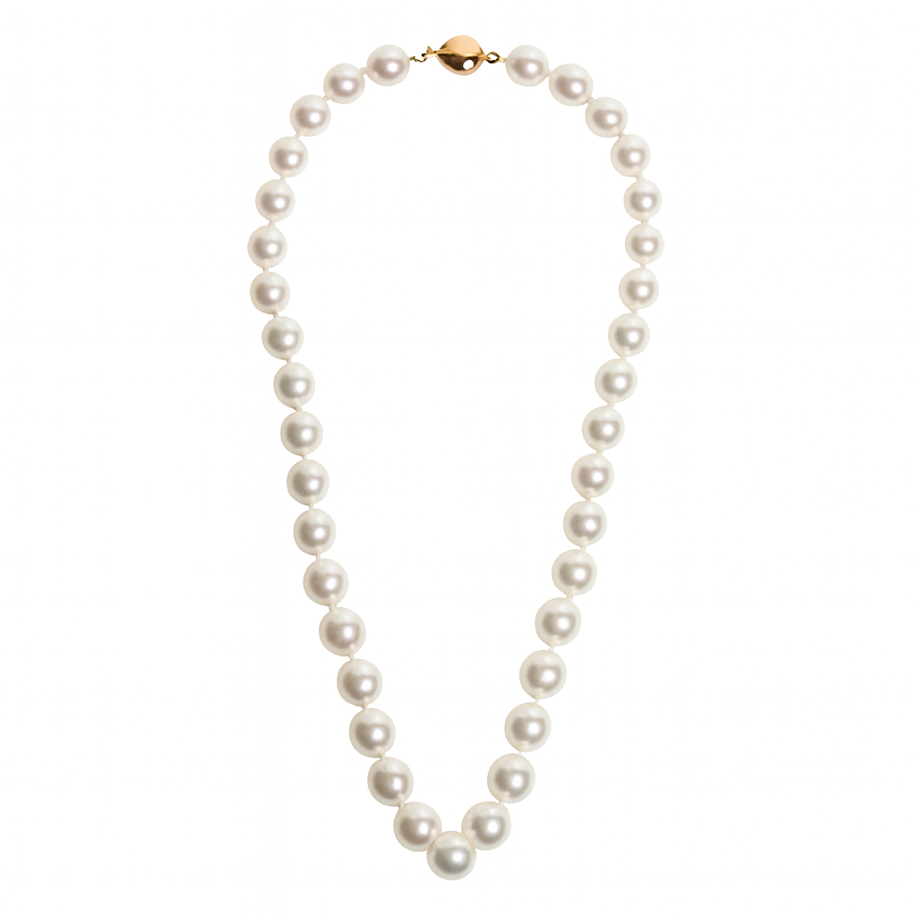Australian South Sea Oval Pearl Necklace in 18k Rose Gold