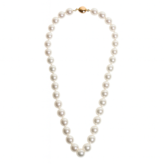 Australian South Sea Oval Pearl Necklace in 18k Rose Gold