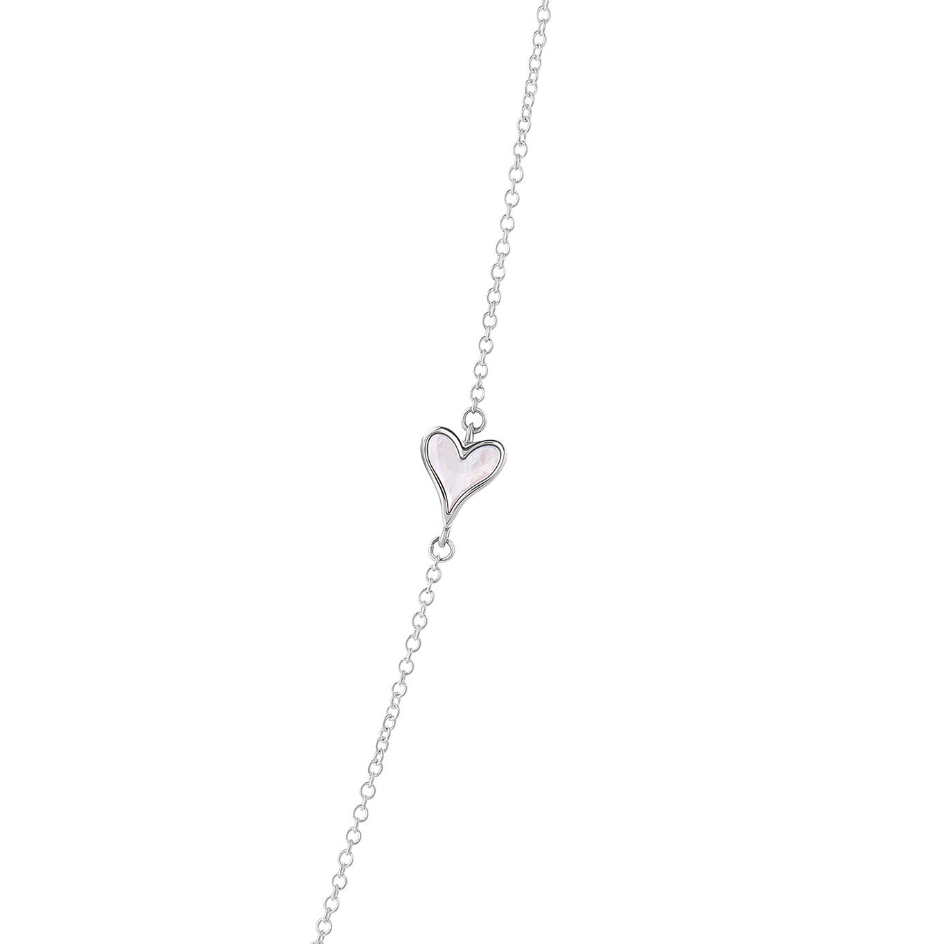 LoveLock Double Heart Pendant in Sterling Silver and Mother-of-Pearl