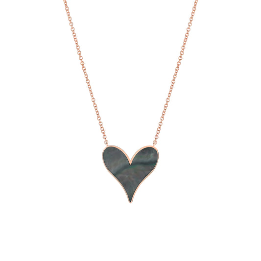 Love Pendant 15mm in 18k Rose Gold and Tahitian Mother-of-Pearl