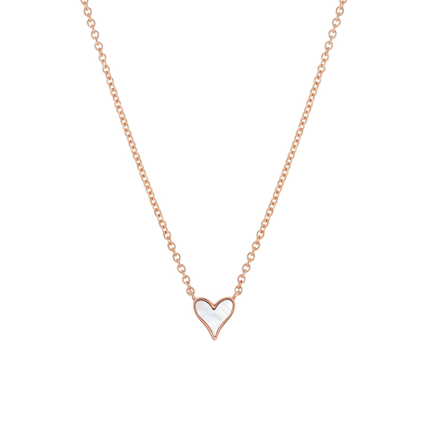 Love Pendant 5mm in 18k Rose Gold and Mother-of-Pearl, Mini