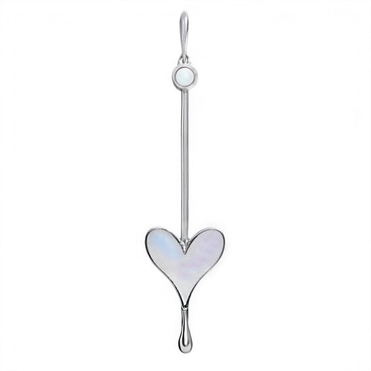 Love Wand Pendant in Sterling Silver and Mother-of-Pearl