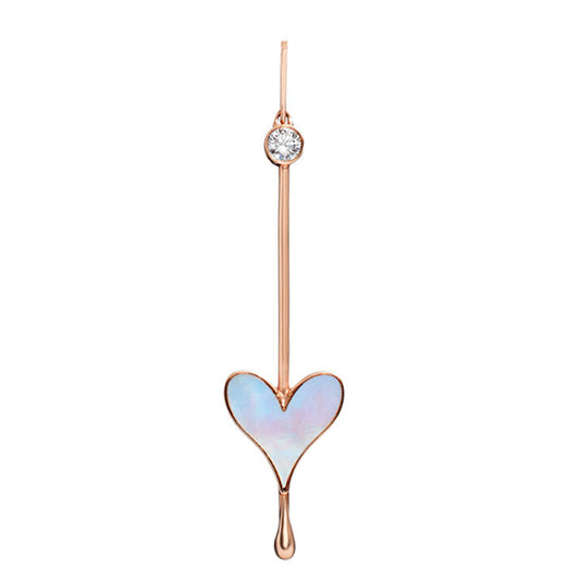 Love Wand Pendant in 18k Rose Gold and Mother-of-Pearl
