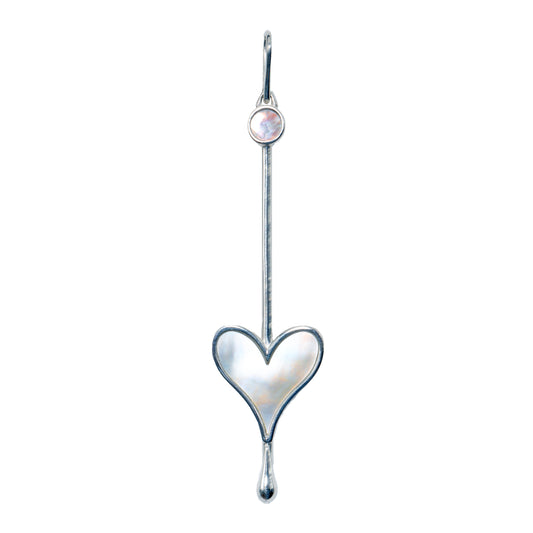 Love Wand Pendant in Sterling Silver and Mother-of-Pearl