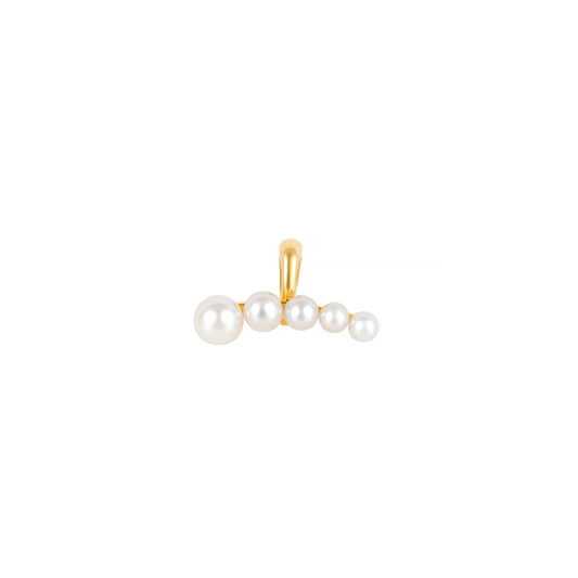 Akoya Single Pearl Cuff in 18k Yellow Gold