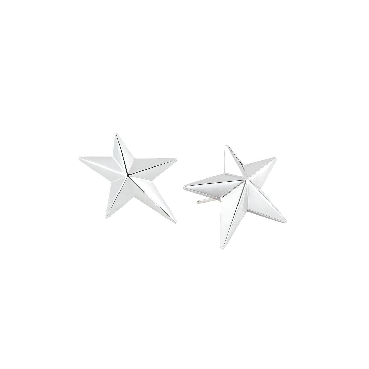 Angela Cummings Star Earrings in Sterling Silver, Large