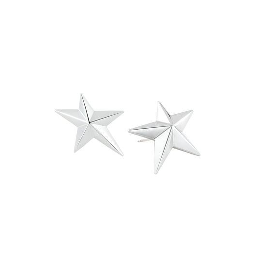 Angela Cummings Star Earrings in Sterling Silver, Large