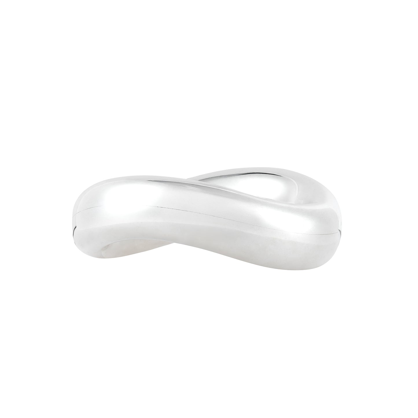 Angela Cummings Wave Bangle in Sterling Silver, Wide