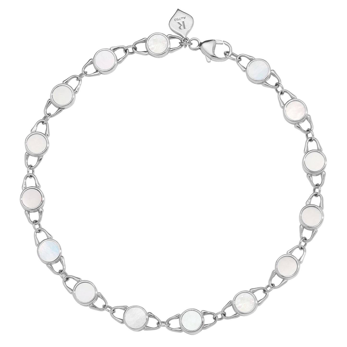 TreasureLock Mother-of-Pearl Bracelet 4mm in Sterling Silver