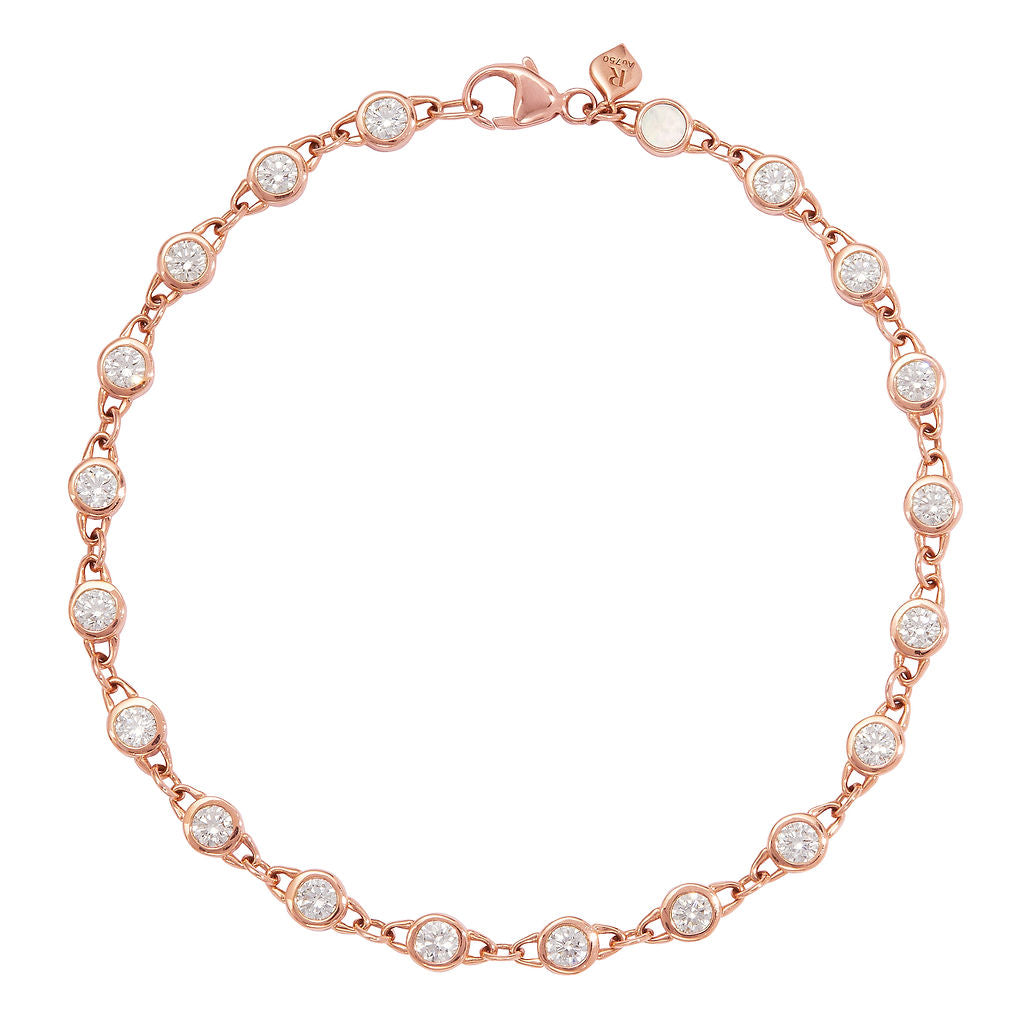 TreasureLock Lab-Grown Diamond Bracelet in Rose Gold 1.9 Carats