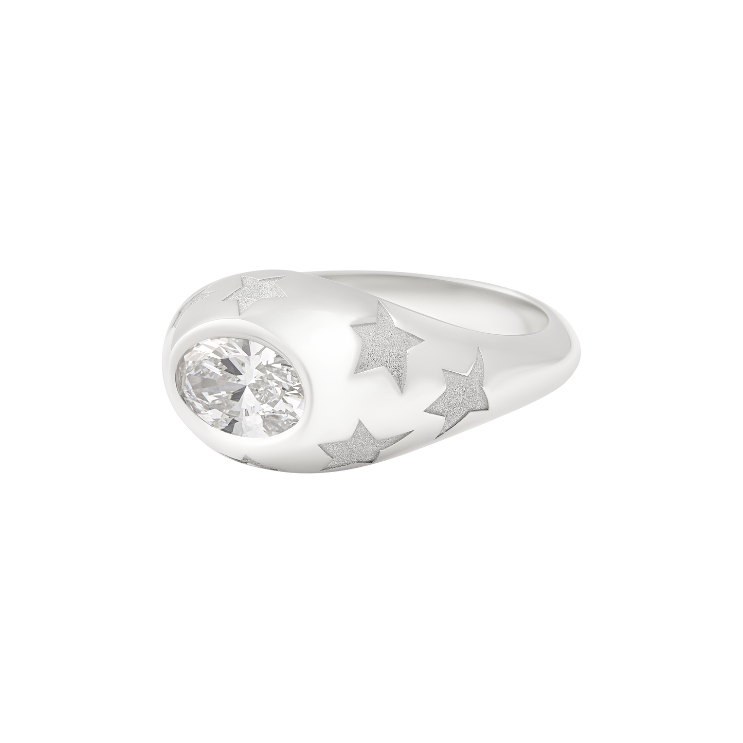 Angela Cummings Star Ring, 1.0 ct Lab-grown Diamond