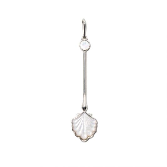 Water Wand Pendant in Sterling Silver and Mother-of-Pearl