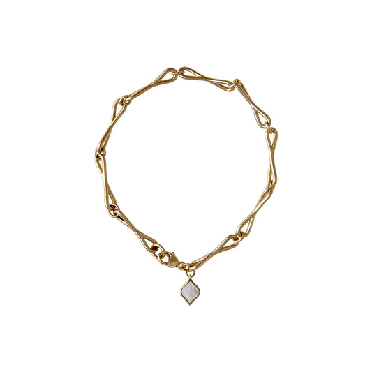 WaterDrop Medium Link Bracelet in 14k SMO Yellow Gold