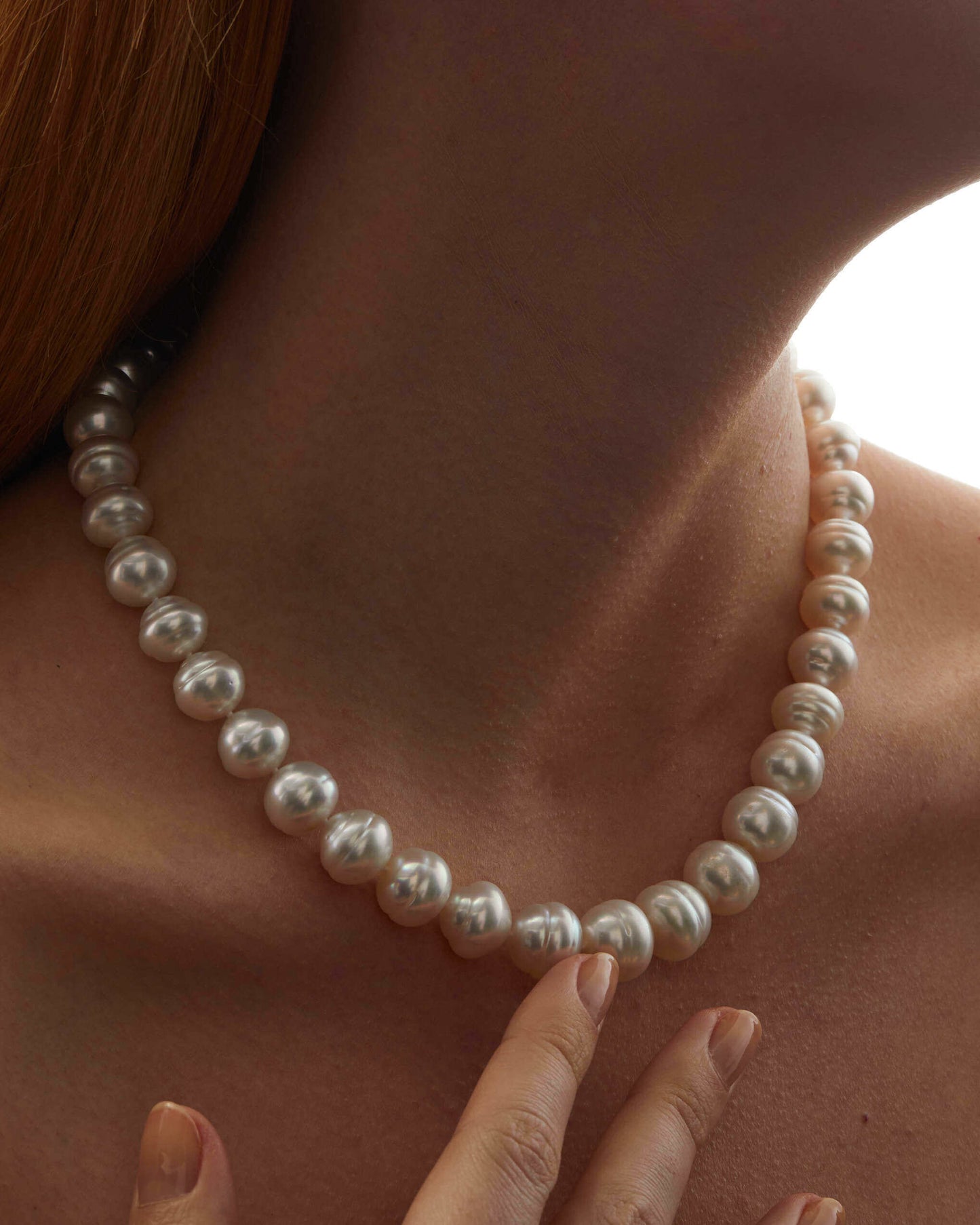 Australian South Sea Circle Pearl Necklace in Rose Gold