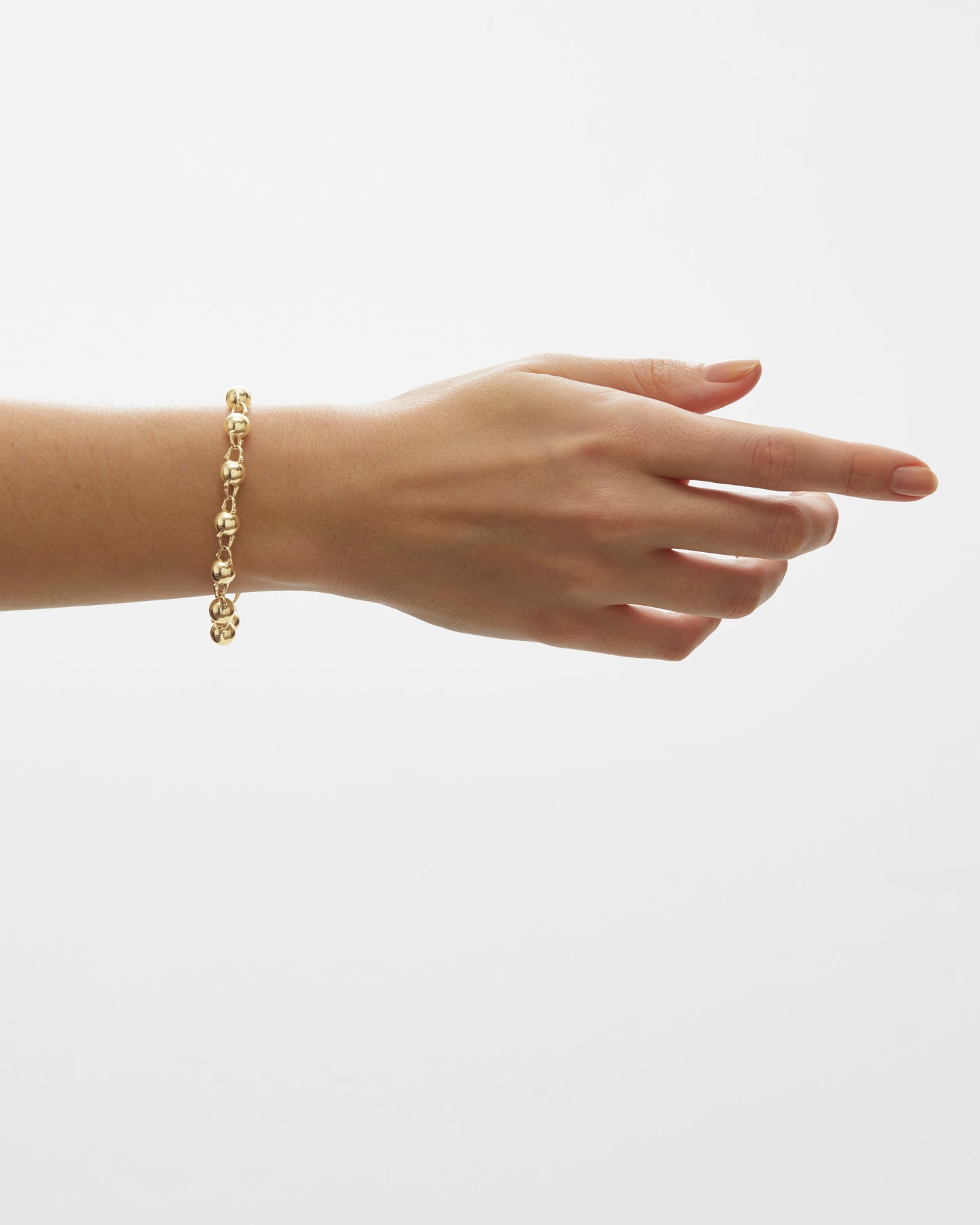 TreasureLock Bead Bracelet 8mm in Yellow Gold