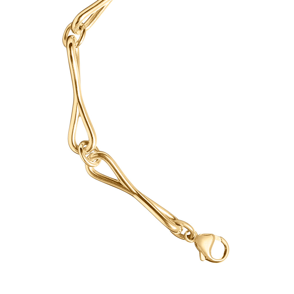 WaterDrop Medium Link Bracelet in Yellow Gold