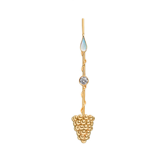 Prosperity Wand Pendant in 18k Yellow Gold and Mother-of-Pearl