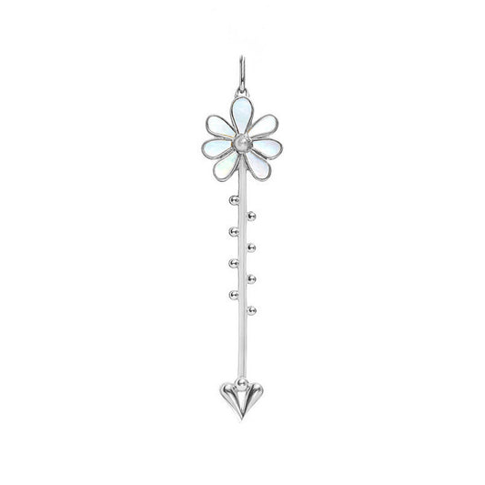 Bloom Wand Pendant in Sterling Silver and Mother-of-Pearl