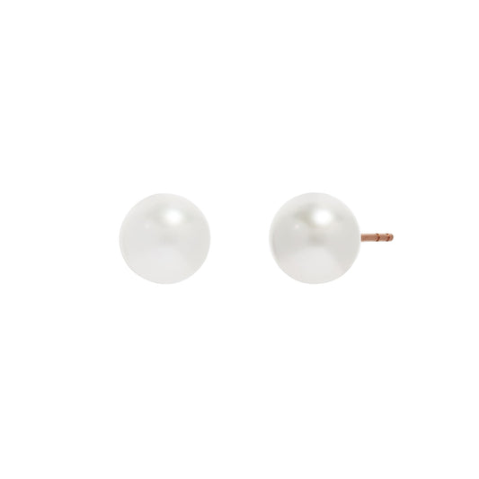 Unity South Sea Pearl Stud Earrings 10mm A+ in Rose Gold